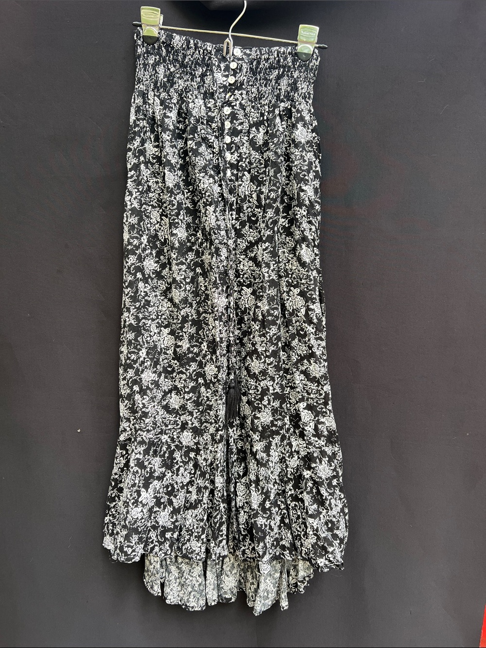 Black & White Floral Skirt